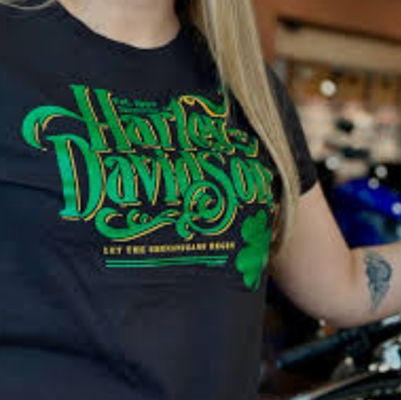 Harley-Davidson St. Patrick Day Southern Thunder Southhaven Miss. Womens Size M. - Picture 1 of 9